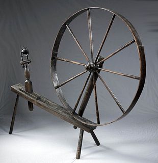 Early 19th C. American Wooden Walking Wheel