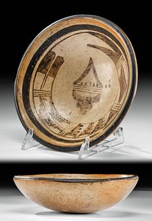 Hopi Polychrome Dish with Geometric Motifs, ca. 1920s