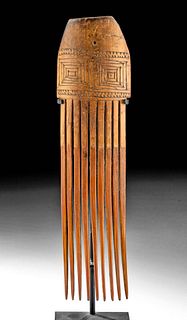 Early 20th C. Papua New Guinea Bamboo Hair Comb