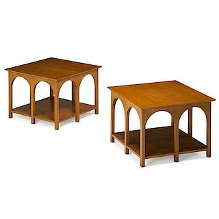 GIBBINGS; WIDDICOMB Pair of side tables