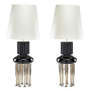 JAMES MONT Pair of table lamps