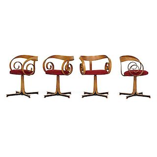 GEORGE MULHAUSER Four Sultana chairs
