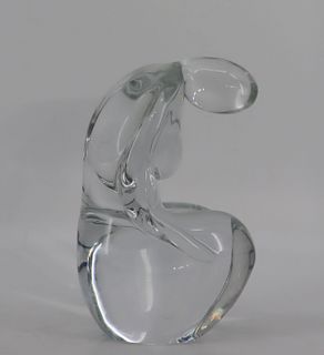 Elio Raffaeli (Born 1936) Signed Glass Sculpture.