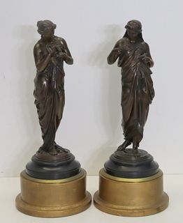 2 Antique And Finely Executed Bronze Figures.