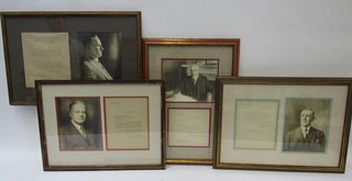 Group of 4 Framed & Signed Presidential Letters