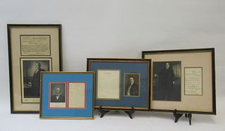 Group of 4 Signed U.S. President Items With Images