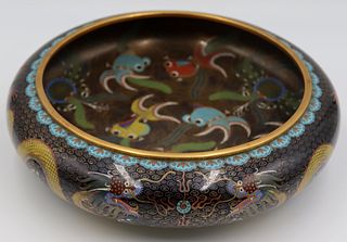 Chinese Cloisonne Fish Bowl.