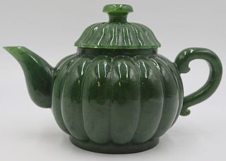 Carved Jade Teapot.