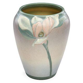 SARA SAX; ROOKWOOD Modeled Vellum vase