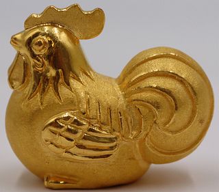 GOLD. Signed Chinese .999 Gold Rooster
