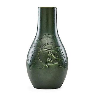ED DIERS; ROOKWOOD Large Modeled Mat vase