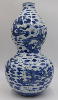 Chinese Blue and White Double Gourd Vase.