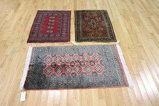 3 Vintage And Finely Hand Woven Area Carpets