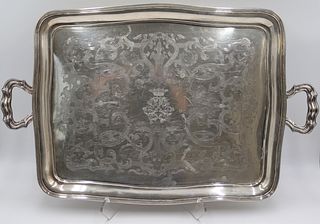 SILVER. Signed Austrian .812 Loth Silver Tray.