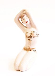 Dancer Girl, A Rare Russian Signed Porcelain Figurine