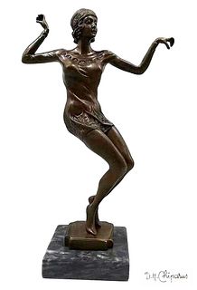 Charleston Dancer, After D.H.Chiparus Bronze Sculpture