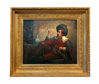 G. Georges Oil on Canvas Framed Painting, 19th C.