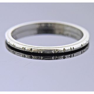 Art Deco Platinum Wedding Band Ring 