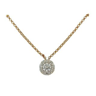 Memoire Yellow Gold Diamond Pendant Necklace