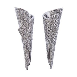 Io Si 3ctw Diamond 18k Gold Earrings 