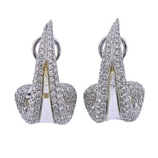 Io Si 18k Gold 4.29ctw Diamond Crystal Earrings 