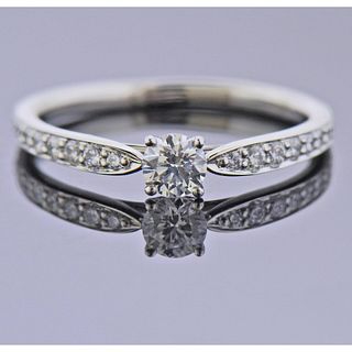 Tiffany & Co 0.23ct G VVS1 Diamond Platinum Engagement Ring 