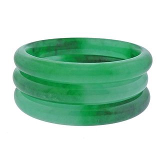 Jade Bangle Bracelet Set of 3