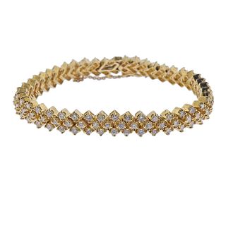 14k Gold 4.00ctw Diamond Bracelet 