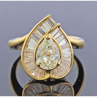 18k Gold Diamond Ring 