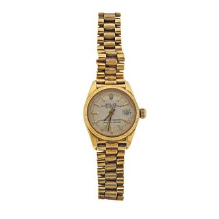 Rolex Datejust 18k All Gold Lady's Watch 