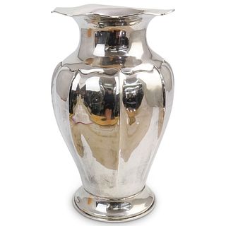 Large European 800 Silver Vase