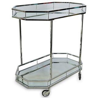 Chrome & Mirrored Bar Cart