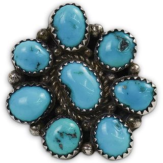 Sterling Silver and Turquoise Ring by Ramona