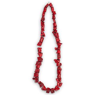 Red Coral Necklace Strand