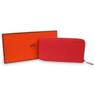 Hermes Orange Leather Wallet