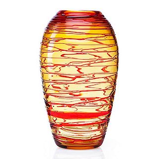 FULVIO BIANCONI; VENINI Glass vase