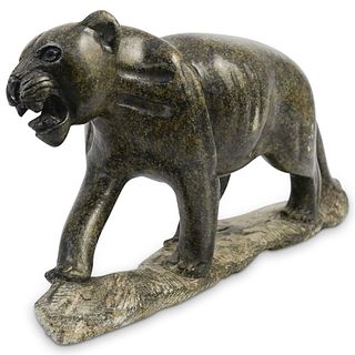 Marble Carved Panther Statue