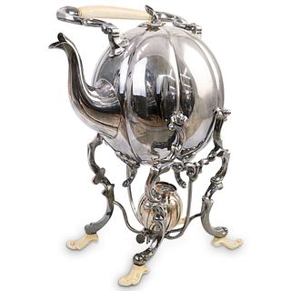 Important 19th Cent. Sterling Silver Tea Kettle