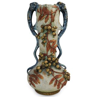 Antique Amphora Grape Cluster Vase