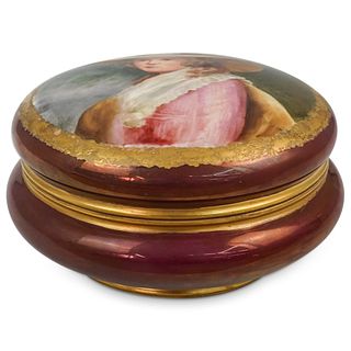 Round Porcelain Painted Box