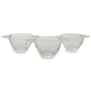(3 Pc) Lalique Glass Bowl Set