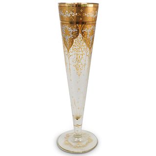 Bohemian Gilt Glass Vase