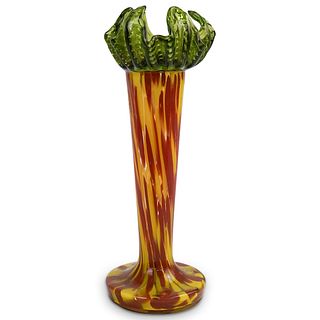 Murano Splatter Art Glass Vase