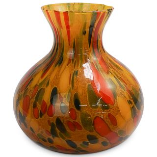 Large Spatter Murano Glass Vase