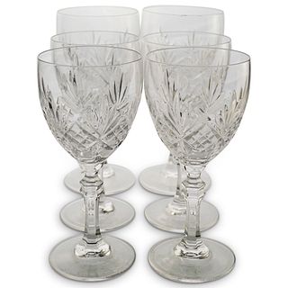 (6 Pcs) Tiffany & Co. Crystal Wine Glass Goblet Set