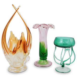 (3 Pc) Murano Glass Collection