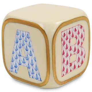 Herend Hungary ABC Porcelain Cube