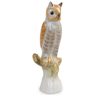 Herend Hungary Owl Porcelain Figurine