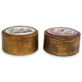 (2 Pc) Pair of Antique Italian Jewelry Box