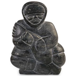 Inuit Soapstone Sculpture by Mathewsie Amidlak